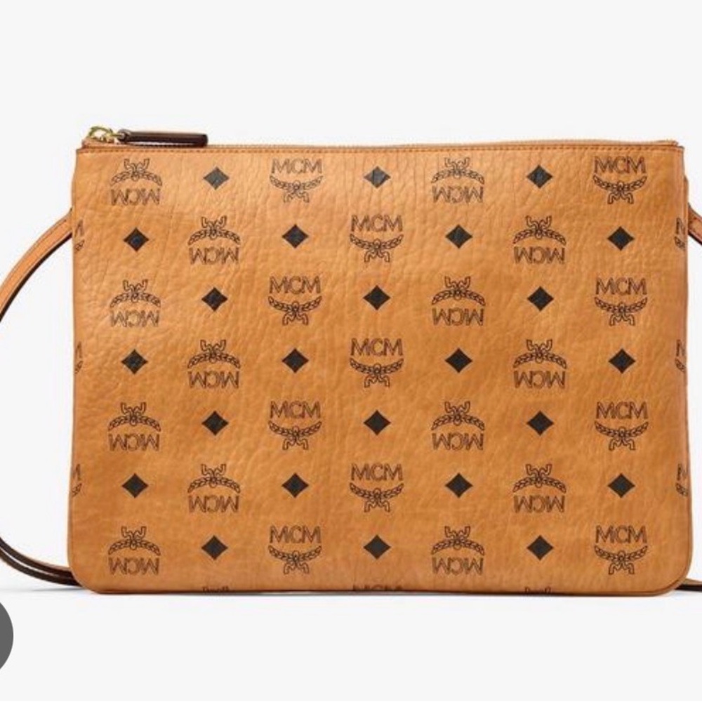MCM Tan Leather Crossbody Bag